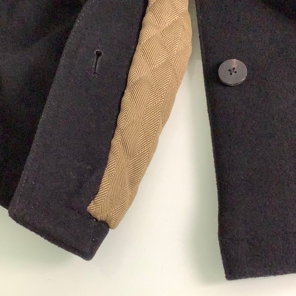 Cole Haan Country Hooded Cashmere Wool blend Black Coat men size Medium EUC - Picture 11 of 16